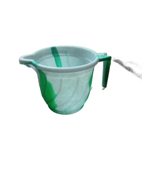 Actual model output: cup retained, with unwanted fabric extending from the handle toward the right edge